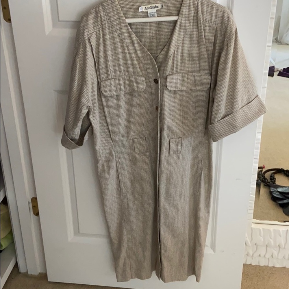 Ann Taylor dress linen and cotton